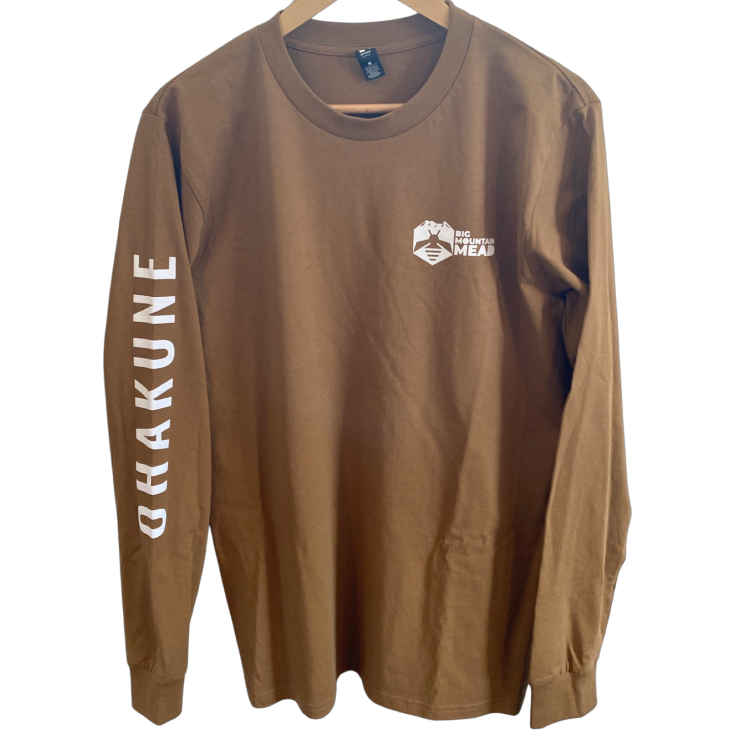 Big Mountain Mead Long Sleeved Tee in camel/tan - front