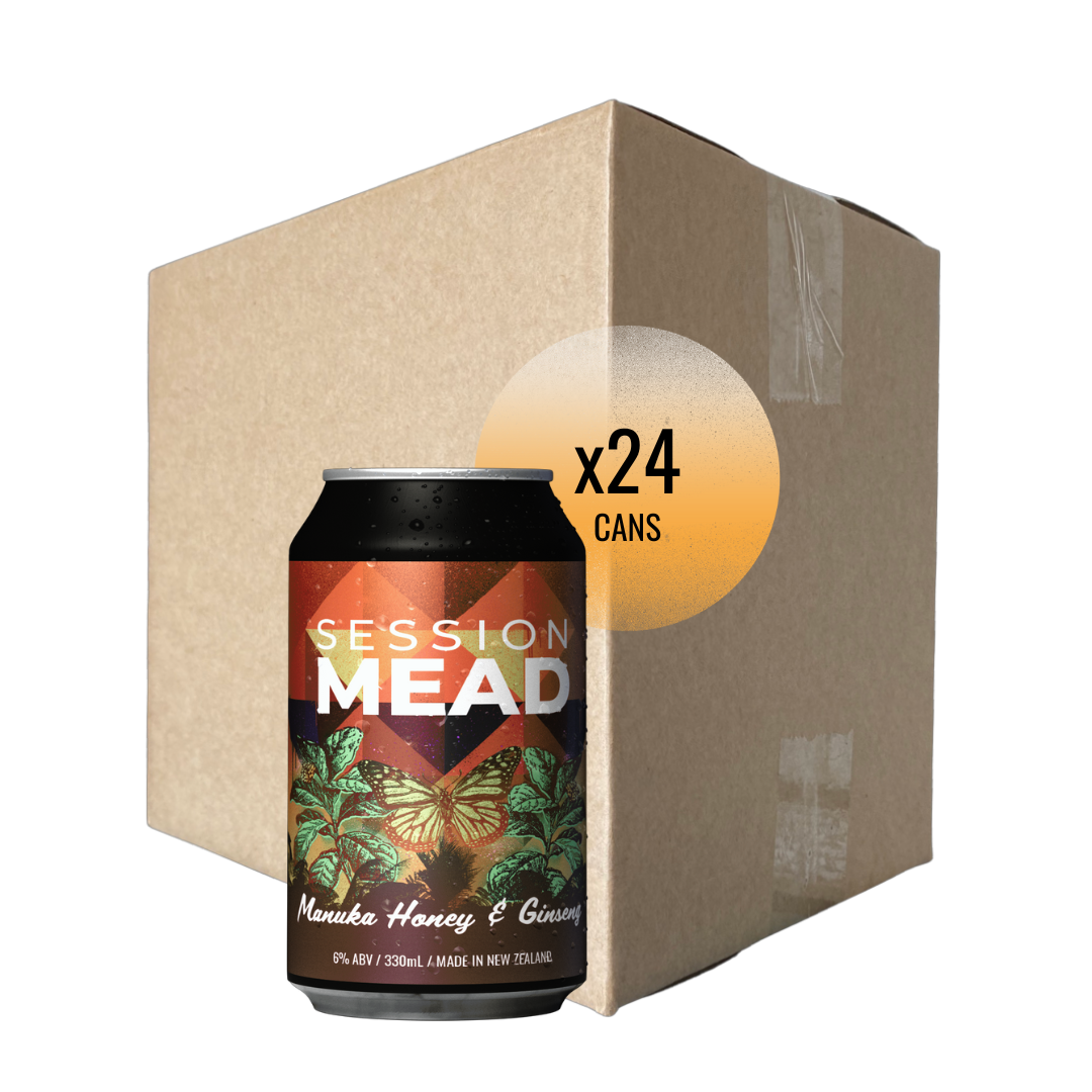 GINGER GINSENG MEAD wholesale 24-case 330ml cans - Big Mountain Mead