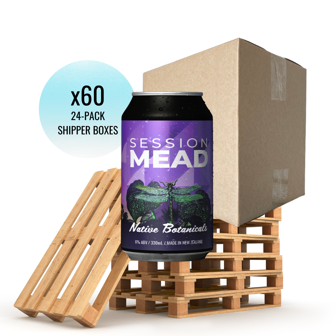 Native Botanicals mead wholesale pallet 330ml cans - Big Mountain Mead