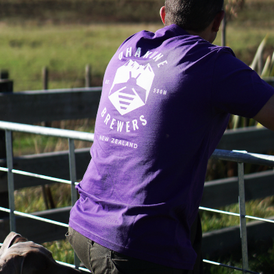 Big Mountain Mead Short Sleeved Tee in purple - back