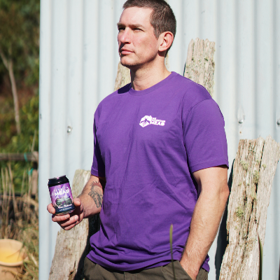 Big Mountain Mead Short Sleeved Tee in purple - front