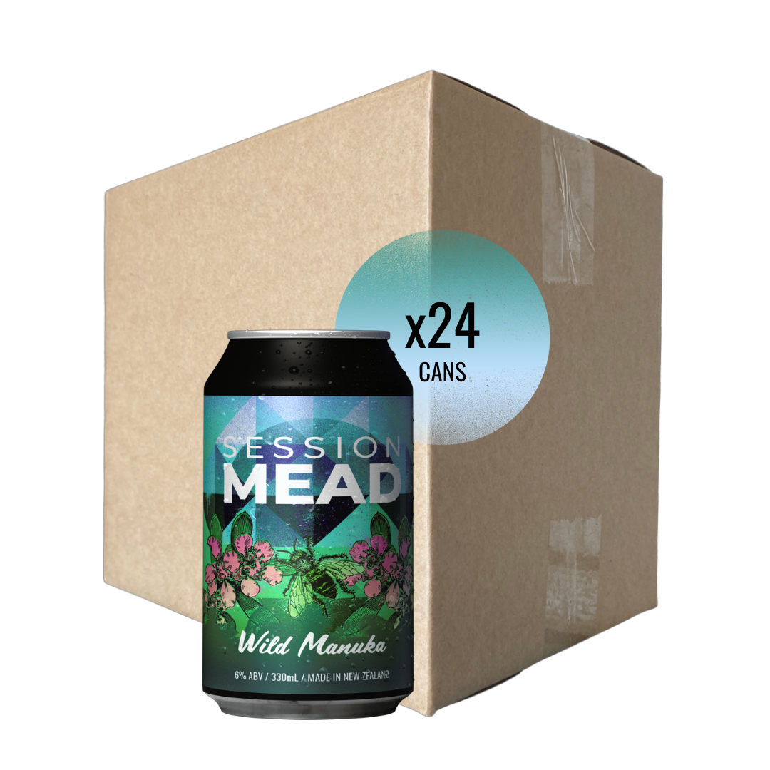 Wild Manuka Mead wholesale 24-case 330ml cans - Big Mountain Mead